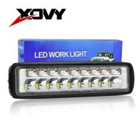 2PC 54W LED Light Bar 12/24V Aluminum LED Headlight Yellow White 8000LM 6000K Waterproof Working Light Car Led Bar