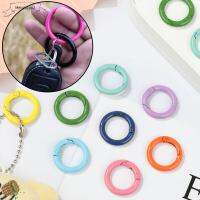 MEIQIUCOU2 5pcs 13 สี ประตูชุบ ตะขอโลหะผสมสังกะสี คลิปหนีบสแน็ป Spring O-Ring Buckles หัวเข็มขัด Carabiner Purses Handbags