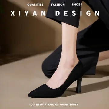 ELEGANT Womens Pointed Toe Comfort Block Heels Shoes Korean Fall Pumps Size  4-12 | eBay