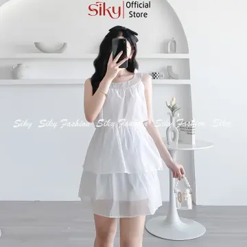 Váy maxi kẻ caro xanh cổ vuông tay bồng dáng xòe dài, đầm babydoll nữ tiểu  thư caro dự tiệc đi đám cưới đi biển hàn quốc, AMELIA | Lazada.vn