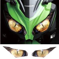 Motorcycle Headlight Guard Sticker Head light protection Front Fairing Sticker Film Decoration For kawasaki Ninja 250 Ninja 300 Decals  Emblems