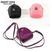 Smart King ใหม่ Casual Mini Crossbody กระเป๋าสำหรับผู้หญิงหนังวัวแท้ Multifunction Coin Purse Key Bag