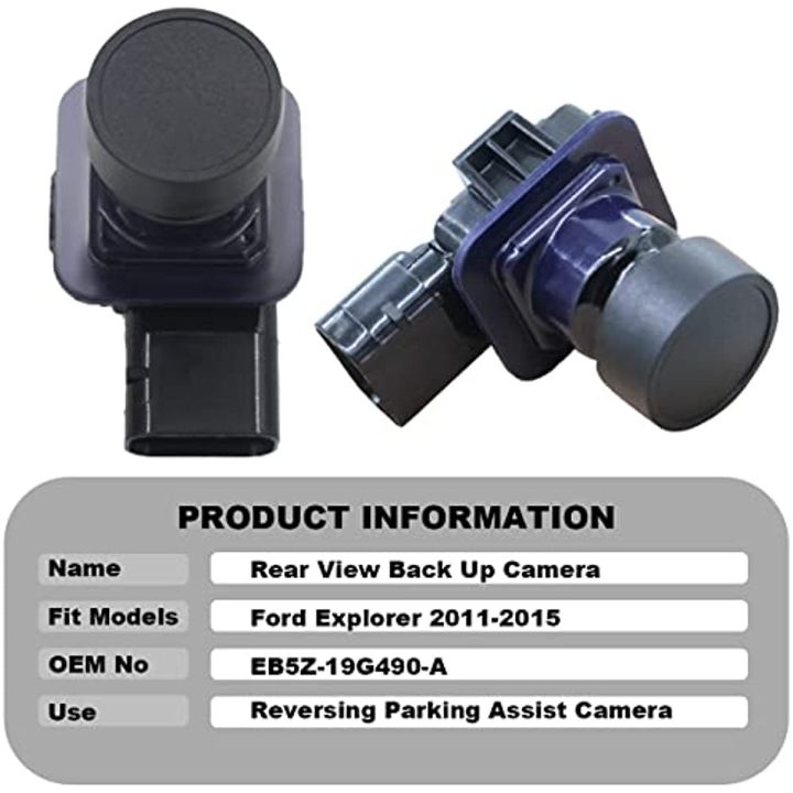 กล้องมองหลังสำหรับจอดรถสำรองข้อมูลมุมข้างหลังยานพาหนะสำหรับ-db5z19g490a-eb5z-19g490-a-ford-explorer-2011-2015พร้อมแนวทาง