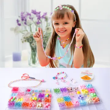 Kit for Make Bracelets Beads Toys for Children DIY 24 Grid