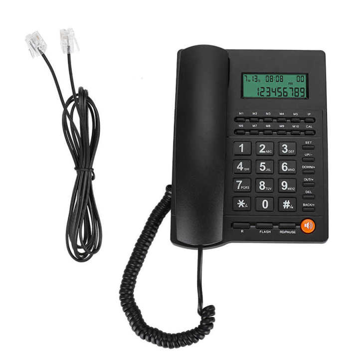 Telephone Landline Phone Caller ID Backlight Telephone Desk Display Number  Storage for Home Office Hotel Restaurant 