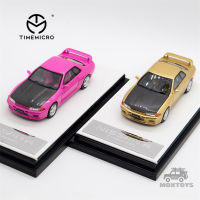 TIME MICRO 1:64 Nissan Gtr32 Open Cover ลิมิเต็ดอิดิชั่นรถโมเดล Diecast ทอง/สีแดงกุหลาบ