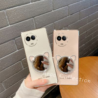 Phone Case เคส Realme11 4G 5G Realme C51 Realme 11 NFC เคสโทรศัพท์ลดกระหน่ำสีลูกอมเลนส์ป้องกันฝาครอบแบบนิ่มพร้อมหูแมวกระจกแต่งหน้า2023