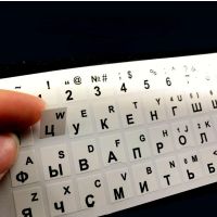 Clear Russian sticker Film Language Letter Keyboard Cover for Notebook Computer PC Dust Protection Laptop Accessories Red White