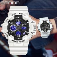 「Dark blue watch」 SANDA TopSports ผู้ชาย39; SMilitaryWatch ManWristwatch สำหรับผู้ชายนาฬิกาช็อก Relogios Masculino 3168