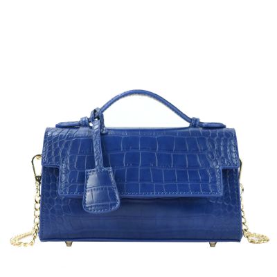 Monogrammed Letters Crocodile Pattern PU Leather Handbag Crossbody CHAIN PURSE New Design Women Shoulder Bags Fashion Bag