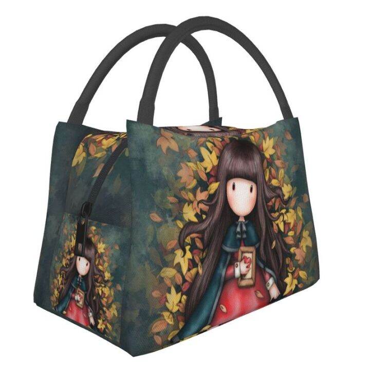 Custom Santoro Gorjuss Autumn Leaves Lunch Bag Women Thermal Cooler