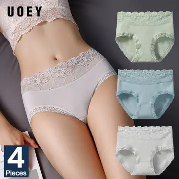 Ready stock-Women Soft Lace Panties Ice Silk Seamless Underwear