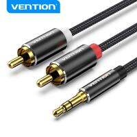 Vention สายเคเบิล แปลงเสียง 3.5 มม เป็น 2 RCA สำหรับมือถือ แท็บเล็ต เครื่องขยายเสียง คอมพิวเตอร์ แล็ปท็อป BCF/BCP QC8191650