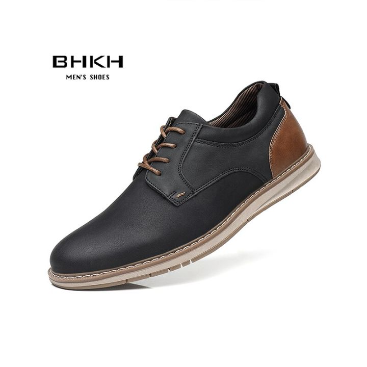 bhkh-new-shoes-for-men-2022-spring-summer-pu-leather-breathable-casual-shoes-lace-up-office-style-business-mens-sneaker-zapatil