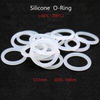 White Silicone Ring Gasket CS1mm OD5 ~ 50mm Silicon O Ring Gasket Food Grade Rubber Sealing Ring VMQ Assortment Tools Insulated Waterproof