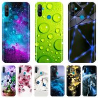 For Realme C3 Case Soft Cover Silicone TPU Pattern Back Case For OPPO Realme C3 RMX2020 C 3 RealmeC3 Cartoon Phone Case Fundas