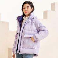 Women Parker New Warm Hooded Down Padded Jacket Women Tooling Wash-Free Fashion Down Cotton Coat522