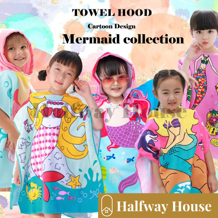 mermaid-collection-ผ้าเช็ดตัวเด็ก-ผ้าเช็ดตัวคลุมว่ายน้ำ-ผ้าคลุมอาบน้ำเด็ก-ผ้าเช็ดตัวเด็ก-ผ้าเช็ดตัวการ์ตูน-ขนาด-120x60