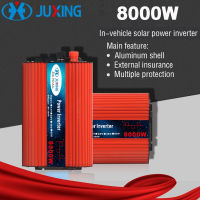 JUXING 8000W อินเวอร์เตอร์พลังงานแสงอาทิตย์ DC 12V  เป็น AC 220V - 240V แปลงแรงดันไฟฟ้าสำหรับบ้านปิกนิกกลางแจ้งท่องเที่ยวตั้งแคมป์และแผงขายของไฟ