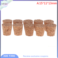 Aokago 10pcs ขวดไวน์แก้วจุกกาต้มน้ำ Pudding Container Cork CAP burette