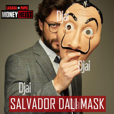 Djai หน้ากาก ซัลบาดอร์ดาลี ซัลบาดอร์ ดาลี ดาลี่ ต้าหลี่ ทรชนคนปล้นโลก แฟนซี คอสเพลย์  Money Heist The House of Paper La Casa De Papel Salvador Dali Fancy Cosplay Costume Mask