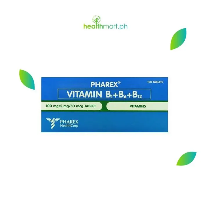 Pharex (10 tablets) Vitamin B1+B6+B12 Nerve Supplements Lazada PH