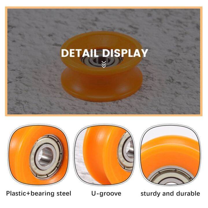 4pcs-6x30x13mm-plastic-coated-sealed-bearings-steel-606zz-deep-u-groove-guide-pulley-rail-ball-rolling-bearing-wheel