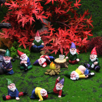 1pcs น่ารักเรซิ่น Garden GNOME ตลก Dwarfs Store เครื่องประดับสนามหญ้าสำหรับ Home Office โต๊ะ DIY หัตถกรรม Figurines ตกแต่งบอนไซ-gnxk