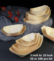 50 100pcs Sushi Shushi Wood Boat Natural bamboo Dessert Pine Next Boat Snack Bowl mathi. tray