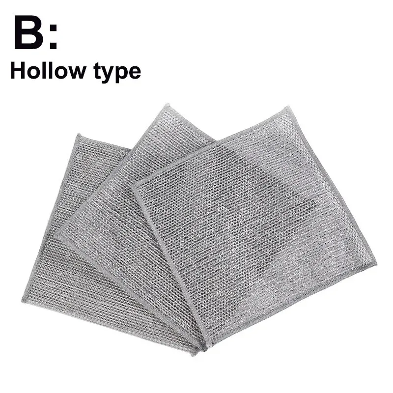 3PCS Steel wire dishwashing cloth, daily use cleaning cloth, mesh