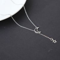 [LK] Simple Charm Moon Star Pendant Necklace Choker Club Party Women Jewelry Gift