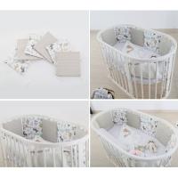 6 Pcs Baby Cot Bumper Newborn Bed Soft Cotton Protector Pillows Infant Cushion Mat Nursery Bedding 87HD