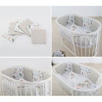 6 Pcs Baby Cot Bumper Newborn Bed Soft Cotton Protector Pillows Infant Cushion Mat Nursery Bedding Room Decor