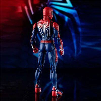 ZZOOI Avengers SHF Spider Man Upgrade Suit PS4 Game Edition SpiderMan Action Figure Collectable Model Toy