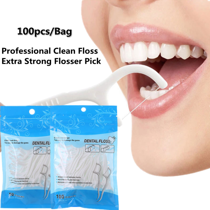 【BeautyMalls】100Pcs/pack of Highstrength Dental Floss, Portable and