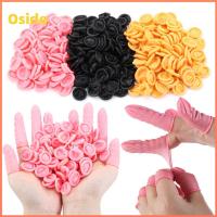 OSIDE 100/300PCS เป็นธรรมชาติ เครื่องมือทำเล็บ น้ำยาง ถุงมือยาง ปลอกนิ้ว ถุงมือป้องกันปลายนิ้ว เตียงเด็ก