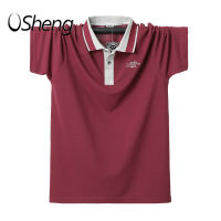 VSheng M-6XL ขนาดใหญ่เสื้อโปโลผู้ชายเสื้อยืดขนาดใหญ่เดรสคอปกแขนสั้น Tops สูงสุด135กก.