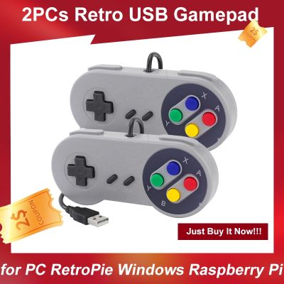 【DT】hot！ 2PCs USB Joystick Controller for Linux SNES Game NESPi RetroPie Windows 4B 3B