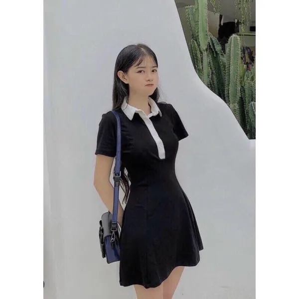 váy body len tăm cổ polo 347  Shopee Việt Nam