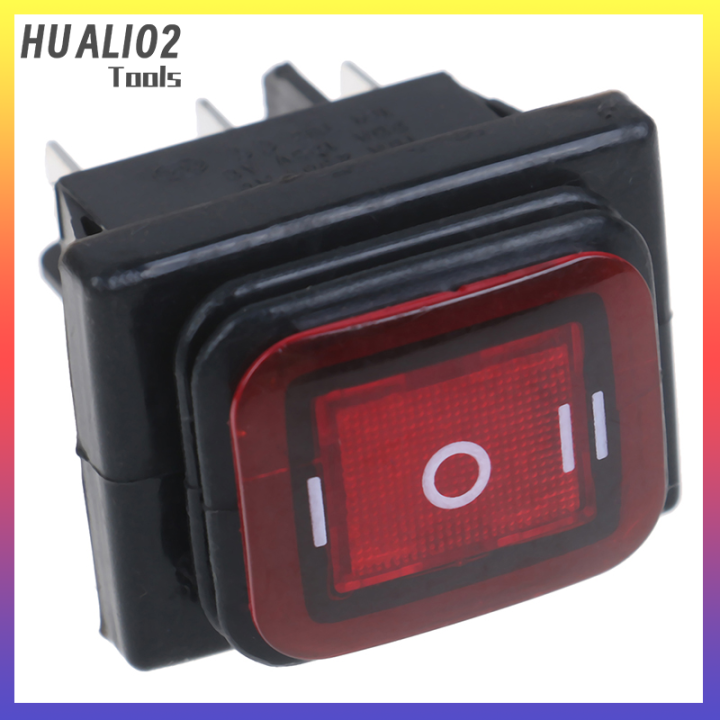 huali02เรืออัตโนมัติกันน้ำ6pin-30a-250v-สวิทช์ไฟ-led-คันโยกสลับ12v-220v-1ชิ้น