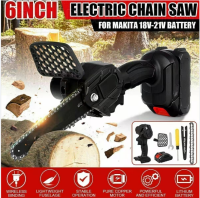 แบบชาร์จไฟแบบพกพา mini chainsaw 4 นิ้ว 6 นิ้วแบตเตอรี่ลิเธียม chainsaw เข้าสู่ระบบ saw กลางแจ้งเลื่อยไฟฟ้าในครัวเรือนขนาดเล็กมือถือ chainsaw high-power tree saw