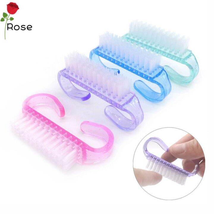 rose-portable-pedicure-5-colors-manicure-nail-dust-brushes-nail-art-accessories-professional-plastic-easy-to-use-cleaner-toolmulticolor