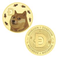 Dogecoin รูปแบบจรวดสะสมเหรียญที่ระลึกไปยังดวงจันทร์ใน Doge เราไว้วางใจเหรียญเข้ารหัสทางกายภาพชุบทอง-TIOH MALL