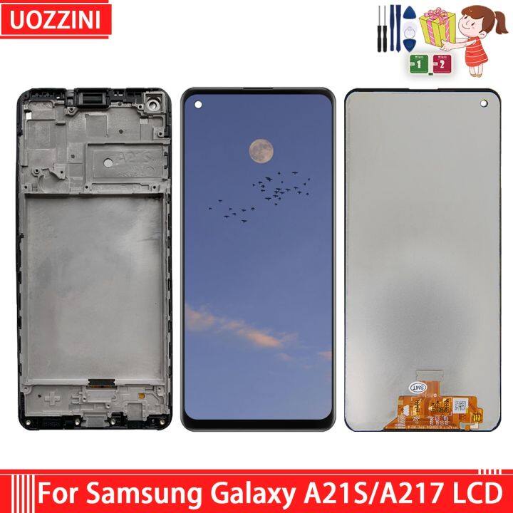 จอแอลซีดีเหมาะสำหรับ-samsung-galaxy-a21s-a217หน้าจอสัมผัส-lcd-ประกอบ-digitizer-เหมาะสำหรับซัมซุง-a21s-sm-a217f-ds-อะไหล่จอแสดงผลด้วยกรอบ