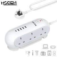 ✾ MSCIEN Capsule Design UK Plug Extension Socket 5 USB Slots 6 Way 3250W Overload Protection Switch Power Strip 2m 3m 5m