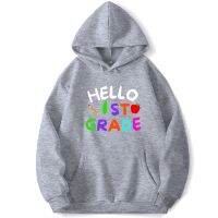 2023 NEWHello First Grade ดินสอออกแบบของขวัญน่ารักสำหรับนักเรียน Hooded Hoodies เสื้อผู้ชาย Pullover จัมเปอร์ Trapstar กระเป๋าฤดูใบไม้ร่วง