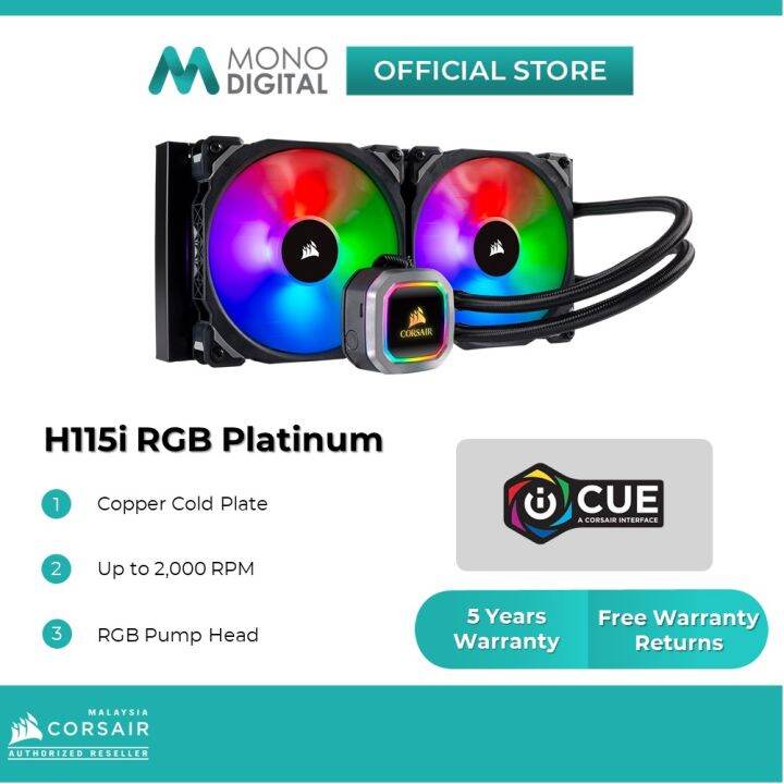 CORSAIR Hydro Series H115i RGB Platinum 280mm Liquid CPU Cooler CW