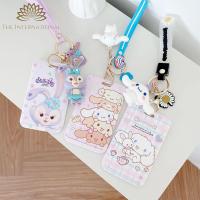 THE INTERNET นักเรียน Cinnamoroll รูปแบบสองด้าน บัตรเครดิต บัตรรับประทานอาหาร จี้ เคสการ์ดการ์ตูน ผู้ถือบัตร เชือกเส้นเล็ก ปกบัตรรถโดยสาร