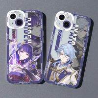 [สินค้าใหม่ในสต็อก] อะนิเมะ Genshin ผลกระทบซิลิโคนกรณีโทรศัพท์สำหรับ iPhone 14 13 12 11 Pro Max มินิ XS X XR SE 7 8บวกปกอ่อน Raiden Ayato