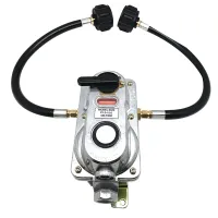 2-Stage Auto Changeover LP Propane Gas Regulator with Two 12 Inch Pigtails for RVs, Caravans, Trailers KT12ACR6A